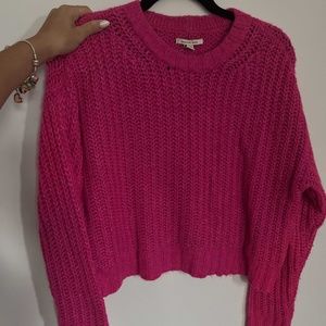 American Eagle Hot Pink Knit Sweater